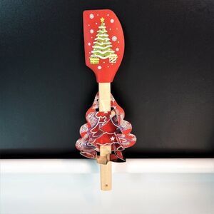 Christmas Silicone Spatula With Cookie Cutter